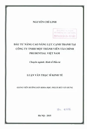Nâng cao năng lực cạnh tranh tại Prudential Việt Nam