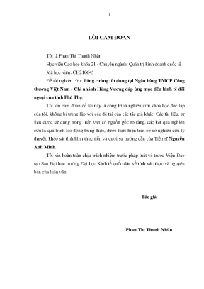 Tăng Cường Tín Dụng Ngân Hàng Đáp Ứng Mục Tiêu Kinh Tế