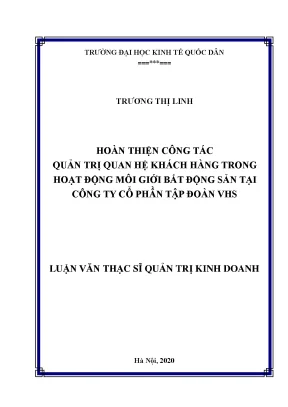 Cải Thiện Quản Trị Quan Hệ Khách Hàng Trong Hoạt Động 