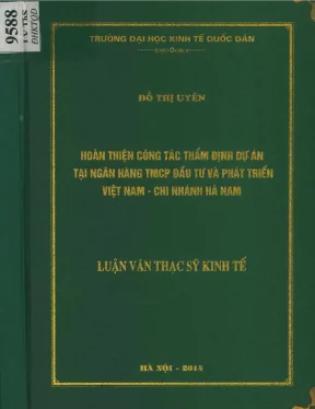 Hoàn thiện công tác thẩm định dự án tại Ngân hàng TMCP