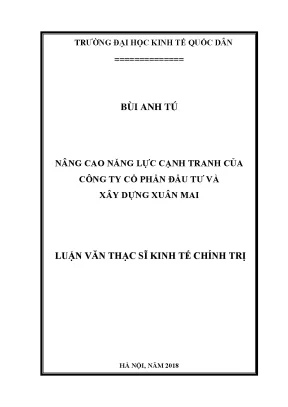 Nâng Cao Năng Lực Cạnh Tranh Cho Công Ty Cổ Phần Đầu Tư