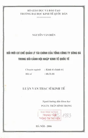Đổi mới cơ chế quản lý tài chính tại Tổng công ty Sông