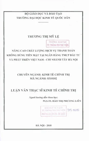 Nâng cao chất lượng dịch vụ thanh toán không dùng tiền