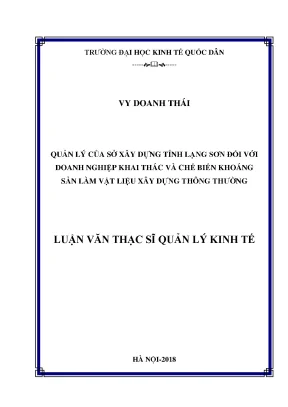 Quản Lý Doanh Nghiệp Khai Thác Khoáng Sản Tại Lạng Sơn: