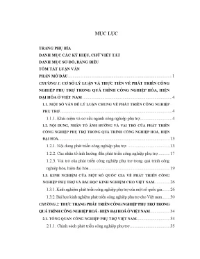 Phát Triển Ngành Công Nghiệp Phụ Trợ Ở Việt Nam: Thực