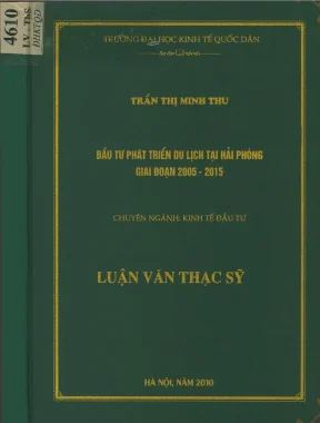 Phát Triển Đầu Tư Du Lịch Tại Hải Phòng Giai Đoạn 2005-2015