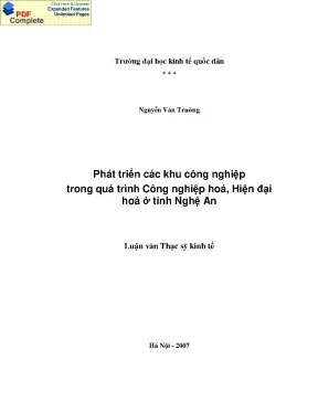 Phát Triển Khu Công Nghiệp Tại Ngh An: Thách Thức và