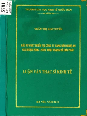 Phát Triển Đầu Tư Tại Công Ty Xăng Dầu Nghệ An Giai Đoạn