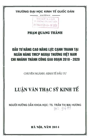 Nâng cao năng lực cạnh tranh tại ngân hàng TMCP Ngoại 