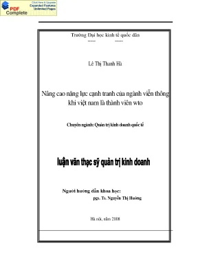 Nâng cao năng lực cạnh tranh ngành viễn thông Việt Nam