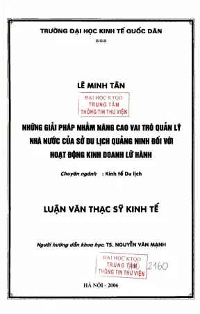 Nâng Cao Vai Trò Quản Lý Nhà Nước Trong Kinh Doanh Lữ 