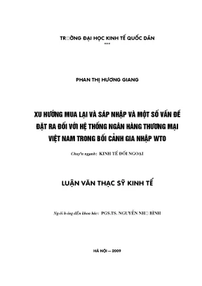 Xu Hướng Mua Lại và Sáp Nhập Ngân Hàng Thương Mại Việt