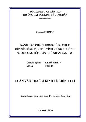 Nâng Cao Chất Lượng Công Chức Tại Sở Công Thương Tỉnh