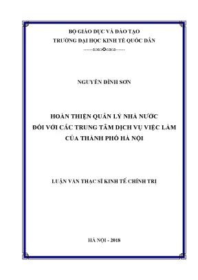 Hoàn thiện quản lý nhà nước đối với các trung tâm dịch