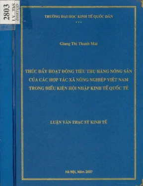 Thúc Đẩy Tiêu Thụ Hàng Nông Sản Qua Hợp Tác Xã Nông