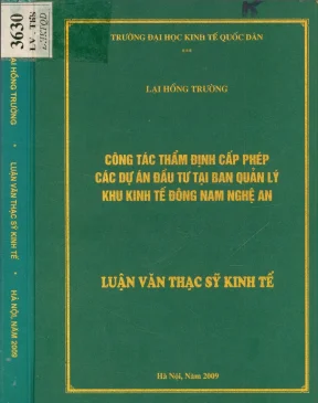 Công Tác Thẩm Định Cấp Phép Dự Án Đầu Tư Tại Khu Kinh Tế