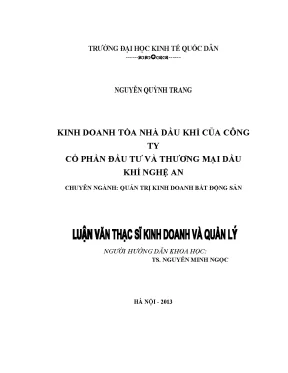 Kinh Doanh Tòa Nhà Dầu Khí: Giải Pháp Tăng Trưởng Cho 
