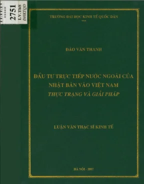 Đầu Tư Trực Tiếp Nước Ngoài Từ Nhật Bản Vào Việt Nam: