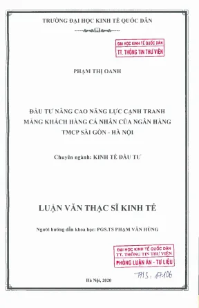 Nâng cao năng lực cạnh tranh cho khách hàng cá nhân tại