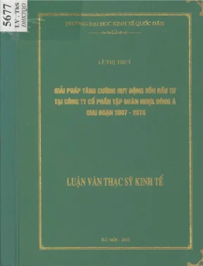 Giải Pháp Tăng Cường Huy Động Vốn Đầu Tư Tại Công Ty Cổ