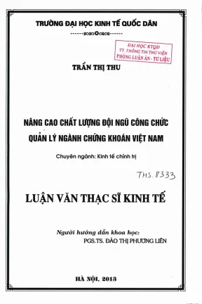 Nâng Cao Chất Lượng Đội Ngũ Công Chức Quản Lý Ngành