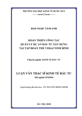 Hoàn thiện quản lý dự án đầu tư xây dựng tại Tập đoàn