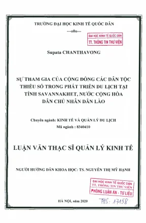 Tham Gia Của Cộng Đồng Dân Tộc Thiểu Số Trong Phát Triển 