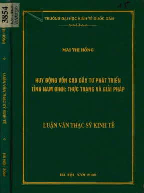 Huy động vốn cho đầu tư phát triển tỉnh Nam Định