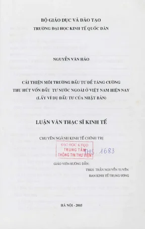 Cải Thiện Môi Trường Đầu Tư Nước Ngoài Tại Việt Nam: