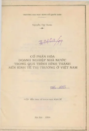 Cổ phần hóa doanh nghiệp nhà nước trong quá trình hình