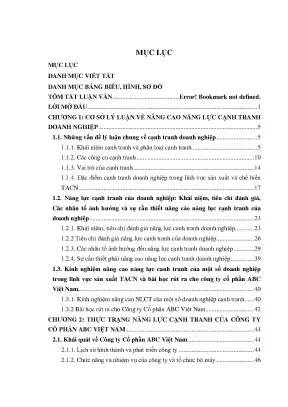 Nâng Cao Năng Lực Cạnh Tranh Doanh Nghiệp: Giải Pháp và