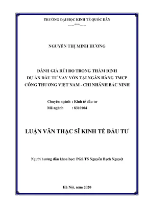 Đánh Giá Rủi Ro Trong Thẩm Định Dự Án Đầu Tư Tại Ngân