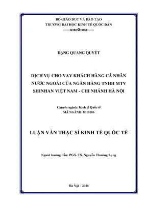Dịch Vụ Cho Vay Khách Hàng Cá Nhân Nước Ngoài Tại Ngân