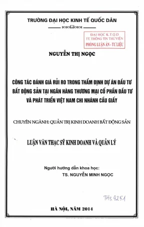 Đánh Giá Rủi Ro Trong Thẩm Định Dự Án Đầu Tư Bất Động