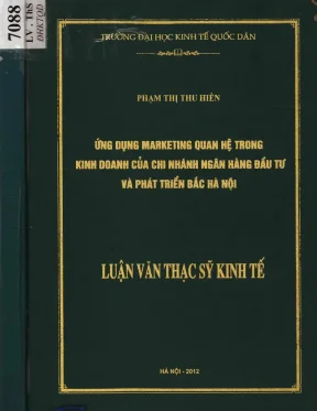 Ứng Dụng Marketing Quan Hệ Trong Kinh Doanh Ngân Hàng