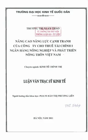 Nâng Cao Năng Lực Cạnh Tranh Của Các Công Ty Cho Thuê