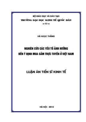 Nghiên Cứu Yếu Tố Ảnh Hưởng Đến Ý Định Mua Sắm Trực