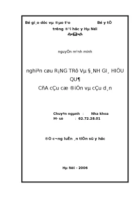 Nghiên cứu răng trồng và đánh giá hiệu quả của cầu răng 
