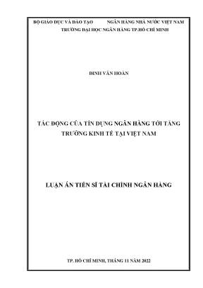 Tác Động Của Tín Dụng Ngân Hàng Đến Tăng Trưởng Kinh Tế