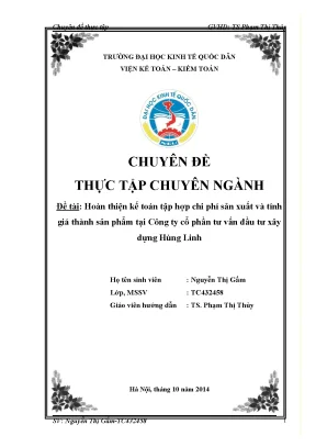 Hoàn thiện kế toán chi phí sản xuất tại Công ty Hùng Linh