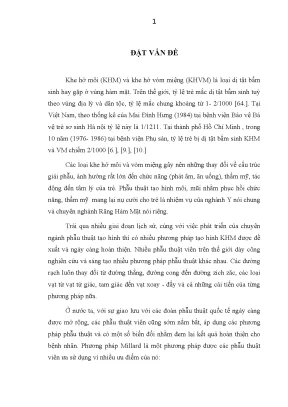 Đánh Giá Phương Pháp Tạo Hình Chữ Z Trong Phẫu Thuật Khe