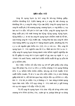 Nghiên cứu về ung thư sàng hàm: Đặc điểm, phân loại và