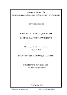 Khai Phá Tập Mục Lợi Ích Cao Với Cấu Trúc Cây Tiền Tố