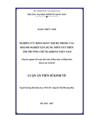 Nghiên Cứu Kiểm Soát Nội Bộ Trong Doanh Nghiệp Xây Dựng 