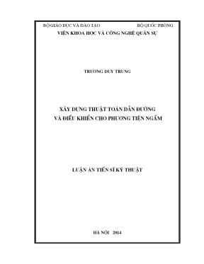 Nghiên cứu thuật toán dẫn đường và điều khiển cho phương