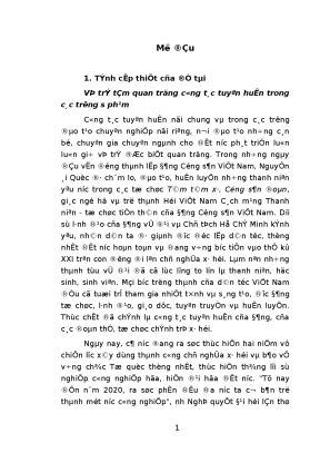 Vai trò của công tác tuyên huấn trong giáo dục và phát