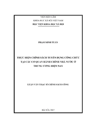 Chính Sách Tuyển Dụng Công Chức Tại Các Cơ Quan Hành