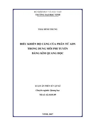 Nghiên Cứu Điều Khiển Độ Căng Phân Tử ADN Bằng Kìm Quang Học