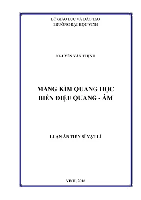Nghiên cứu mảng kìm quang học biến điệu quang - âm