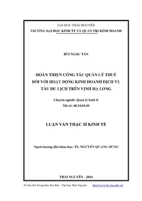 Quản lý thuế dịch vụ tàu du lịch trên Vịnh Hạ Long